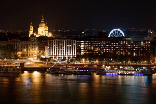 istock Budapest, Hungary night-time skyline with St Stephen Basilica 1384724995