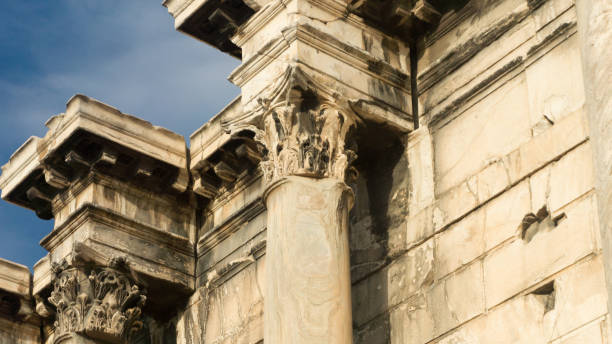 istock The facade of an ancient greek building with columns 1384729512