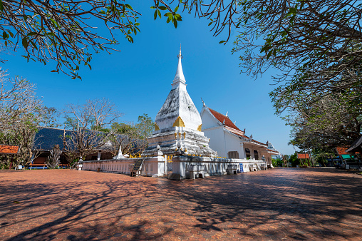 Wat Sangkat Rattana Khiri on Khao Sakae Krang mountain in Uthai Thani, Uthai Thani is small town in central Thailand