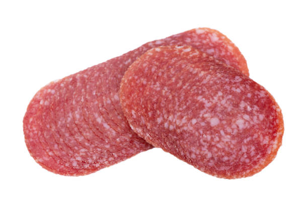 istock Sliced smoked salami sausage 1384747832