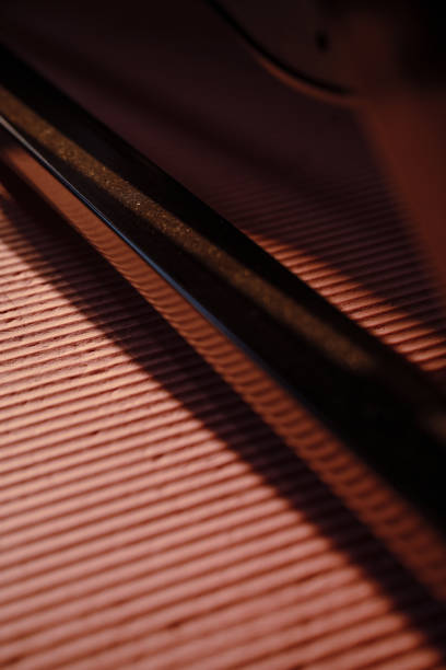 Yoga mat under sunrise sunshine