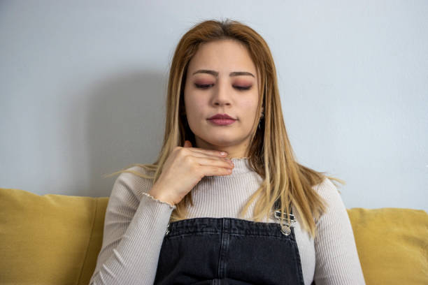 istock Sore throat, sleeping, resting, eating patients 1384761731