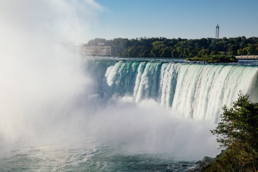 Niagara falls in a beautiful sunny day