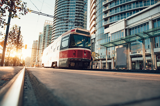 New modern tram in Toronto