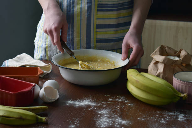 istock Homemade banana cake. Baking. Bananabread or pie 1384768535