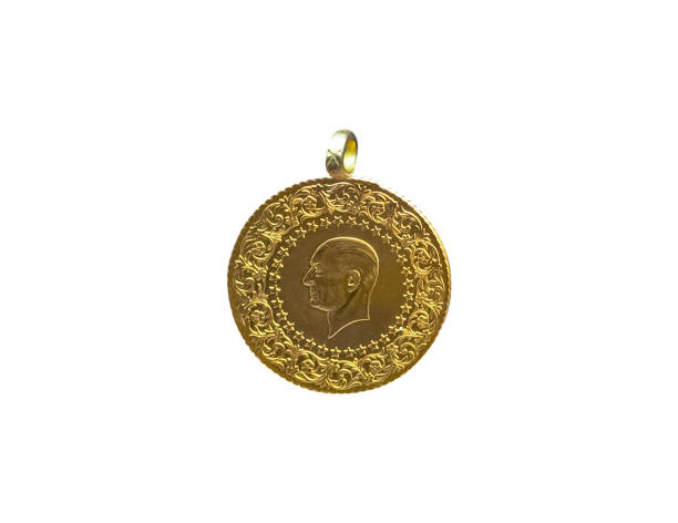 istock Turkish quarter gold coin 1384776416