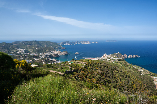 Ponza, Pontine Islands, Latina district, Latium, Lazio, Italy, Europe, National Park of Circeo, The flagship lighthouse of the Guardia