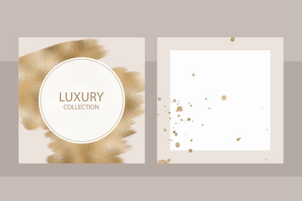 Instagram social media story post background layout. minimal abstract nude gold paint splash vector banner mockup. template for beauty, jewelry, cosmetics, wedding, make up. luxury exclusive sale vector art illustration