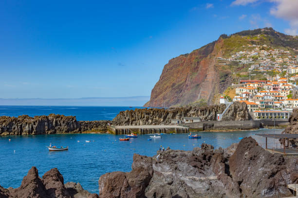 View from Funchal towards the high cliffs