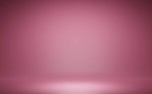 istock 3d render of minimalist no podium in empty pink studio and lighting for product display. 1384835279