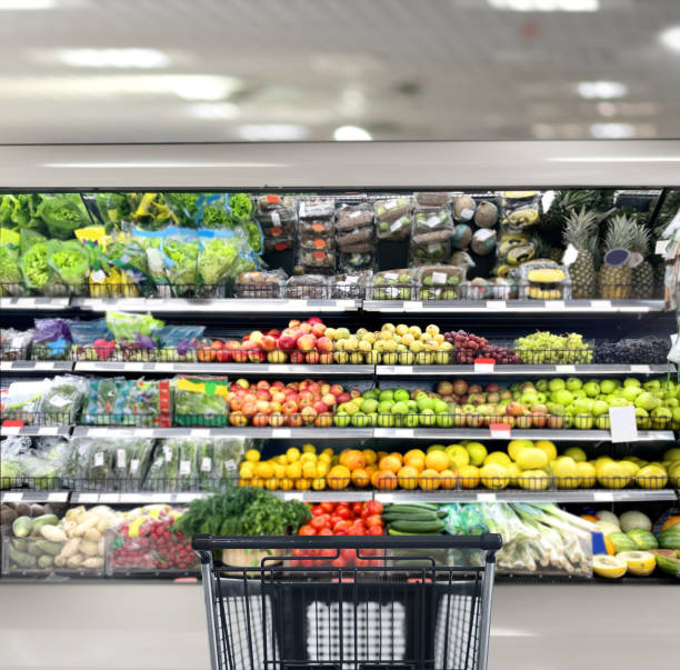 istock empty grocery cart in an empty supermarket 1384839379