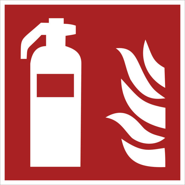 iso 7010 f001 – fire extinguisher - 滅火筒 幅插畫檔、美工圖案、卡通及圖標
