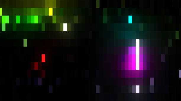 Abstract graphic background, Pixel is going to colorful background, artistic concept. creative design is digital dynamic texture abstract noise patterns, Metaverse background.