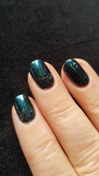 istock Close up of polished nails 1384848914