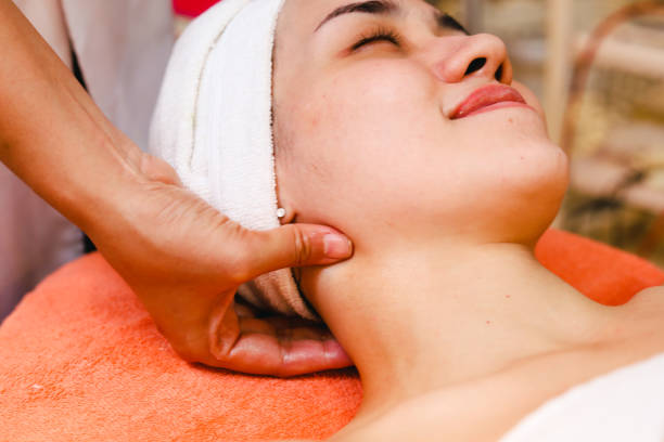 istock Happiness and relaxation close massage and relaxation in spa. 1384850274