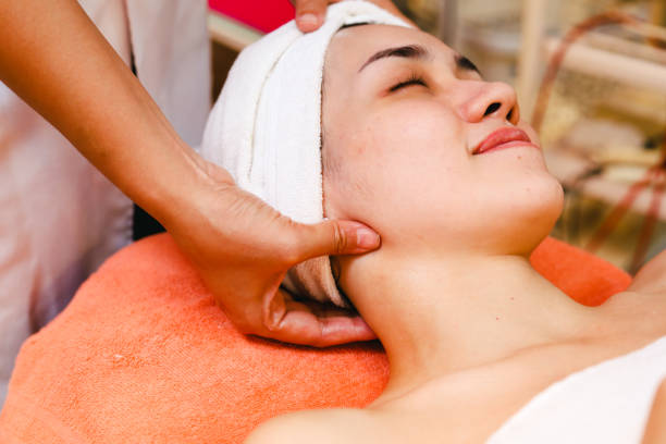 istock Happiness and relaxation close massage and relaxation in spa. 1384850284