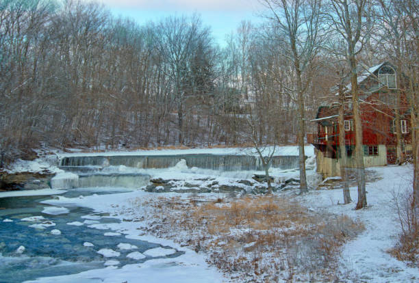istock Frozen Waterfall, Pipe Creek,Cass County, Indiana 1384852856
