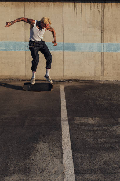 istock Rolling down the parking with some cool moves 1384856431