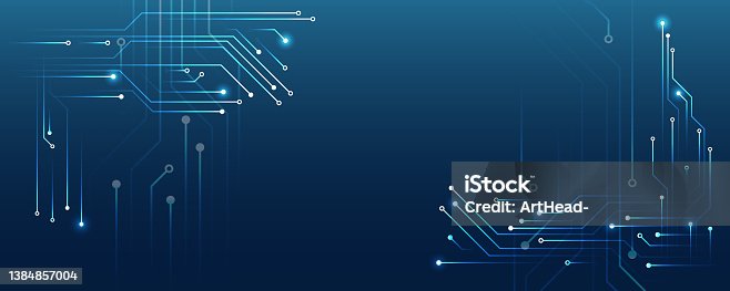 istock Wide Cyber security internet and networking concept. Hi-tech vector illustration with various technology elements. Abstract global sci fi concept. Digital internet communication on blue background. 1384857004