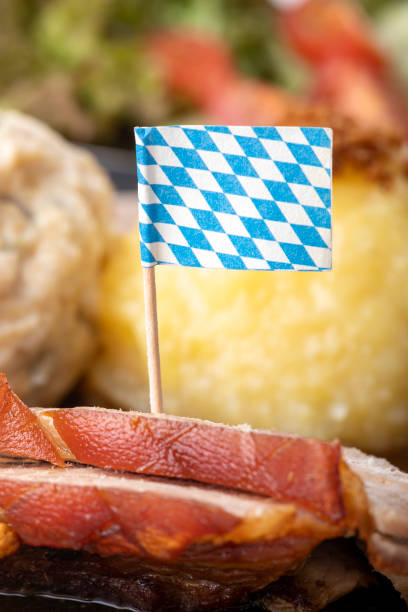bavarian roasted pork with different dumplings