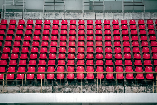 Chair in sport arena background