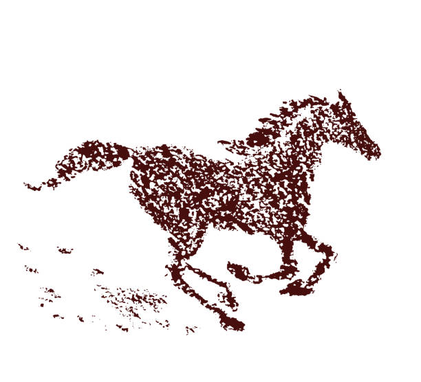 Equestrian sport antique vintage grunge style logo vector. Horse race.