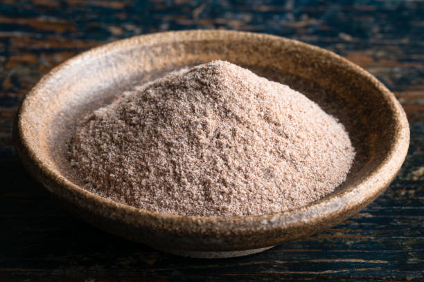 Teff Flour in a Bowl stock photo