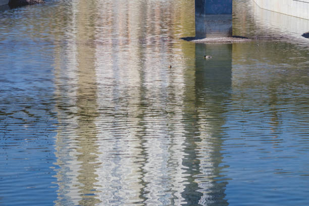 Colorful reflection in the water. Abstract background.