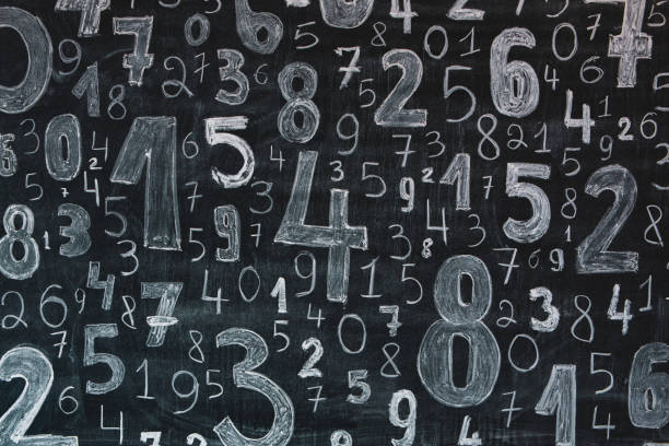 istock Background of numbers. from zero to nine. Numbers texture 1384874766