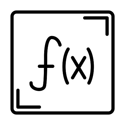 Function Symbol Icon From Shapes Collection Thin Linear Function Symbol ...