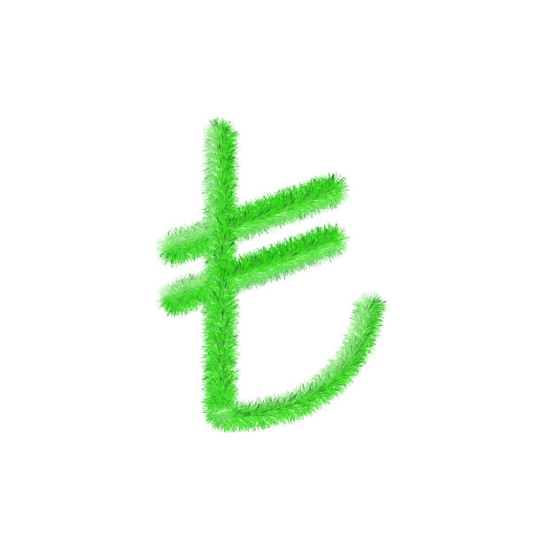türkische lira symbol währung grasig und gefiedert symbol. - pound symbol environment grass currency stock-grafiken, -clipart, -cartoons und -symbole