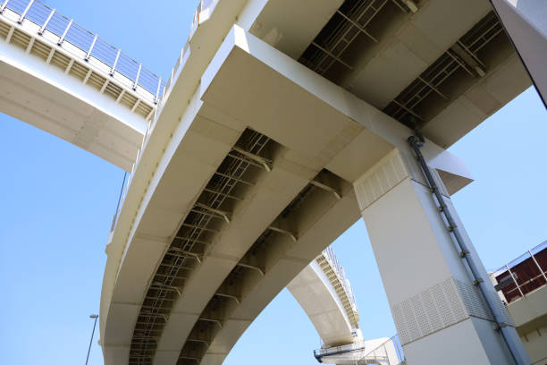 istock Highways that draw curves and intersect intricately 1384898255