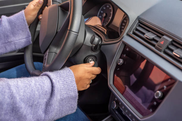istock woman driver starting the car 1384898374