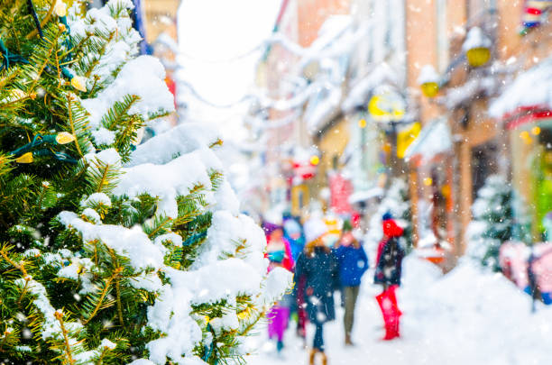 istock Petit Champlain street during day of winter 1384898467