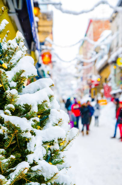 istock Petit Champlain street during day of winter 1384898478