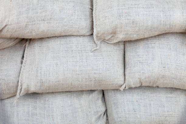 istock Full jute bags 1384901568