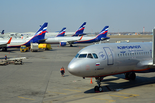 Moscow, Russia: Aeroflot Airbus MSN 4684 (named after botanist Kliment Timiryazev), with convenience flag registration from Bermuda, VP-BIU, leased from BOC Aviation (Bank of China) -  Sheremetyevo International Airport.