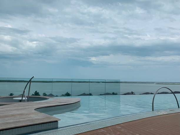 istock Lovely view of the hotel pool 1384907165
