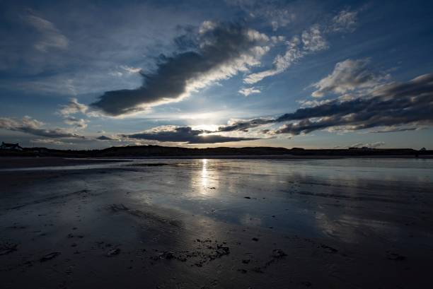 istock Sunset Over Northumberland Beach. 1384913018