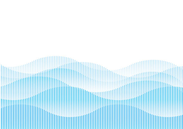 ストライプ波の背景 - 波形パターン点のイラスト素材／クリップアート素材／マンガ素材／アイコン素材