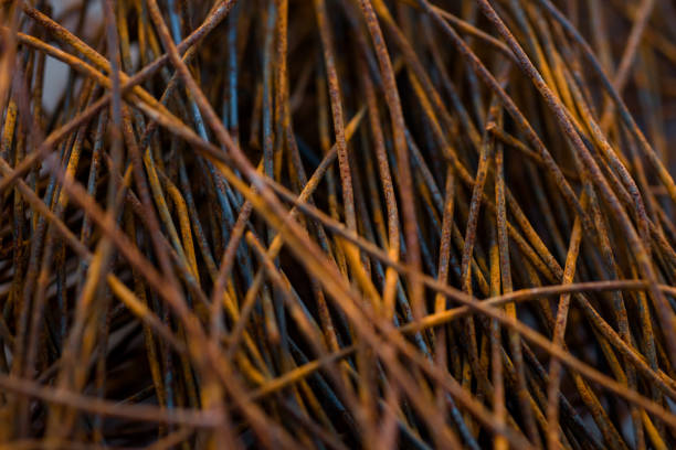 armature rusty rods for building a house in a house under construction best works