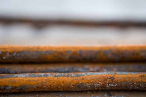 armature rusty rods for building a house in a house under construction best works