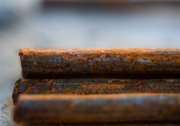 armature rusty rods for building a house in a house under construction best works