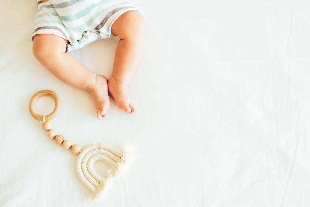 istock Baby wooden toy playing 1384947031