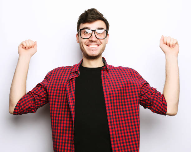 istock beautiful young man wearing glasses 1384951356