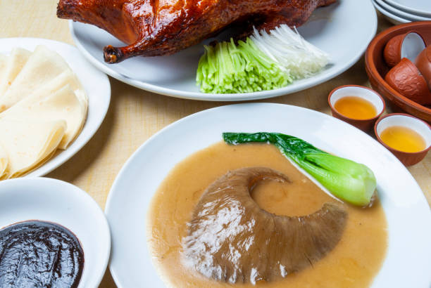 istock Peking duck and shark fin 1384954178
