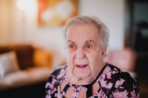 istock Senior Woman Relaxing at Home 1384961228