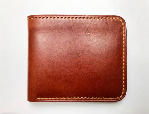 istock Handmade genuine leather men's wallet 1384972102