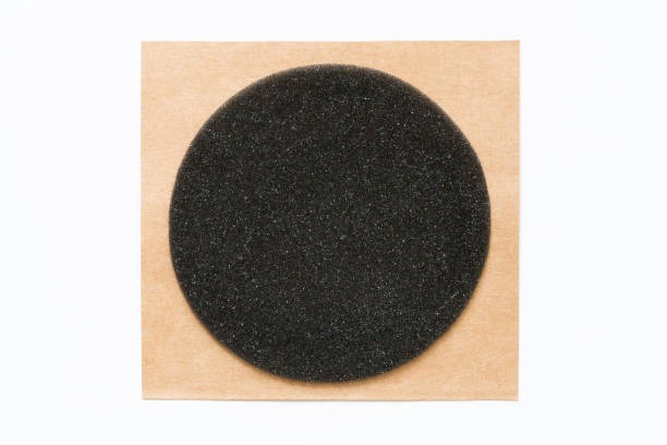 istock Blank brown paper label isolated on white background 1384976613