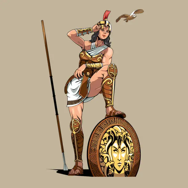 Vector illustration of Athena vector illustration